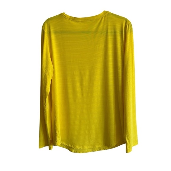 ZYIA Active Subtle Stripe Long Sleeve Shirt, Yellow, Size XL - Picture 8 of 9